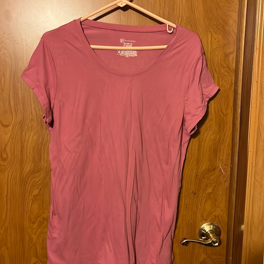 Plush pink T-shirt, no boundaries, Walmart XXL. Fits like a large